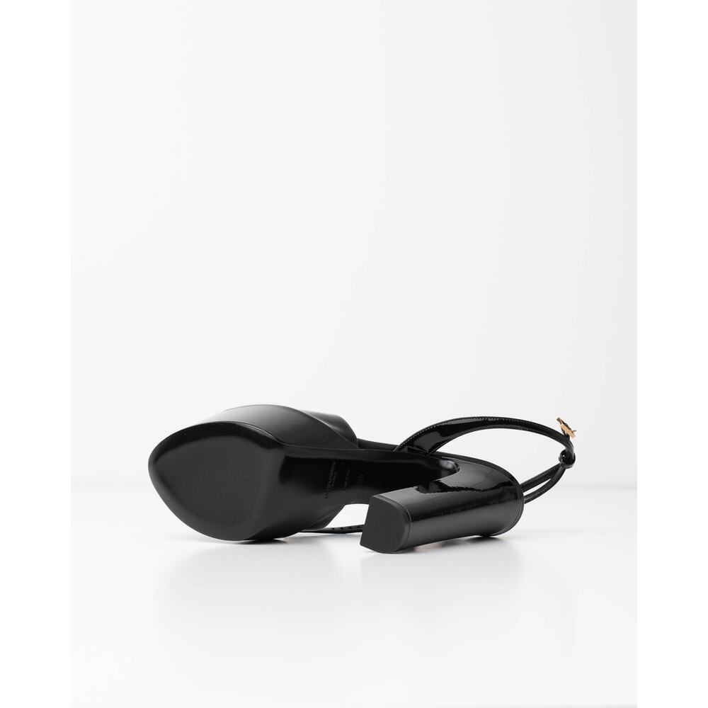 Saint Laurent Jodie patent-leather platform sandals in Black Size 39 - Picture 5 of 9